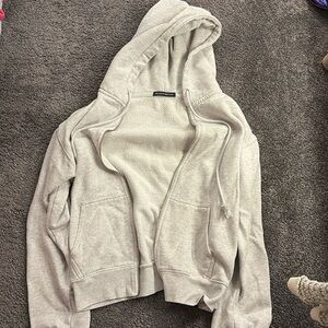 Gray brandy Melville zip up hoodie